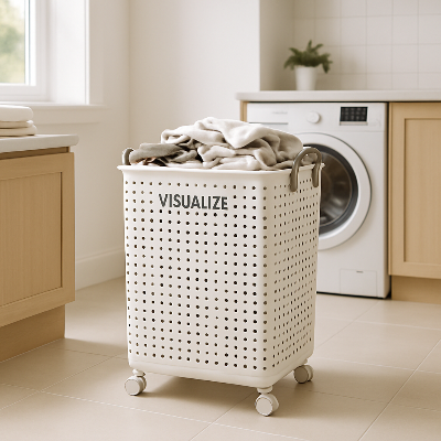 bac a linge sur roulette remplit vêtement machine lavé cuisine