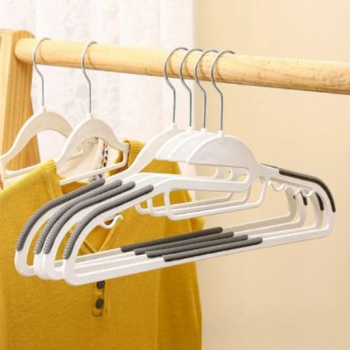 cintre anti-glisse velours anti derapant gris forme s suspendu penderie