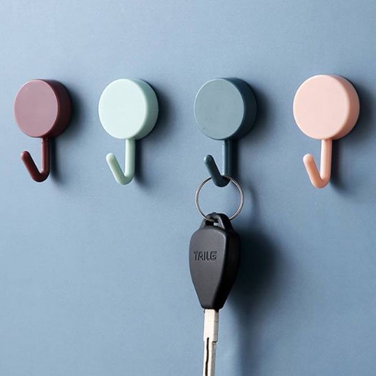 crochets muraux bleu accroche clé