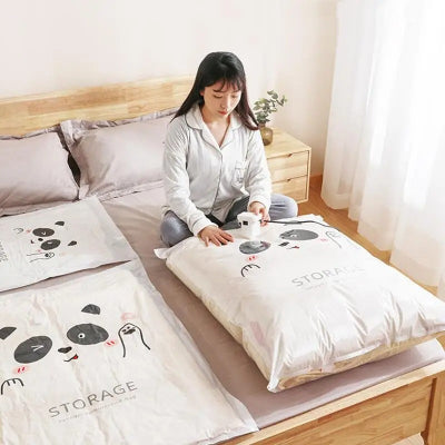 femme aspire air femme sac sous vide vetement pompe electrique