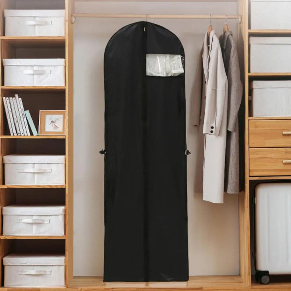 housse de vêtement noir suspendu penderie dressing boite rangement