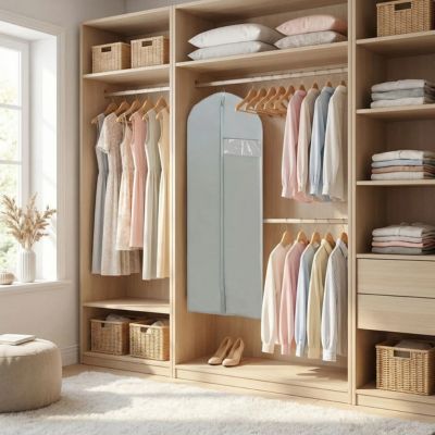 housse dressing suspendu penderie chambre fille