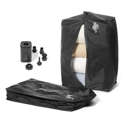 organisateur de valise sac compression réduit volume 3/4 pompe électrique