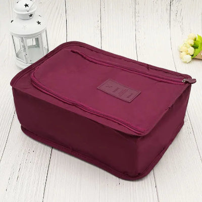 organisateur pour valise bordeaux zippe 2 pairs souliers