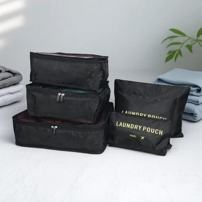 organisateur valise noir 6 pochettes tailles differentes