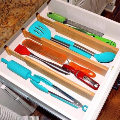 organisation de tiroir cuisine ustensile 3 compartiments installe rapide