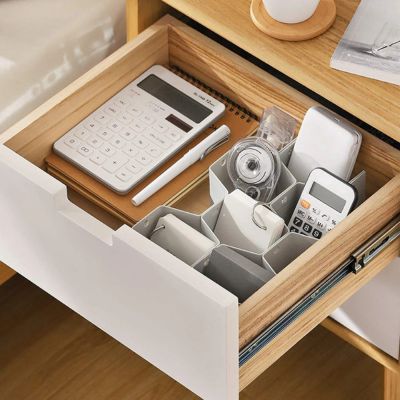 organisation de tiroir gris table de nuit chevet bien range modulable 1-demis format possible