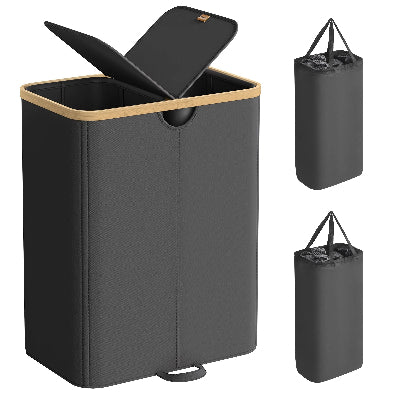 panier Ă linge noir 2 compartiments capacite 20 kg linge