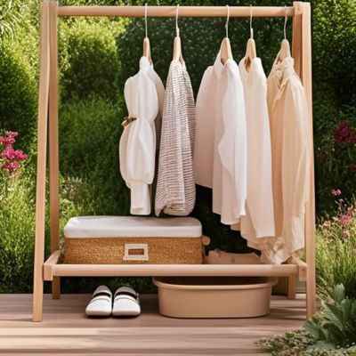 portant en bois encourage autonomie organisation chambre enfant