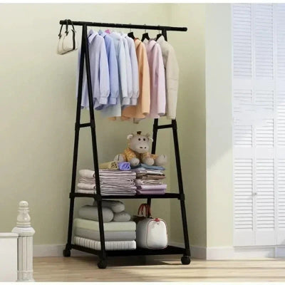 portant vêtement chambre enfant 2 étagères intègres 2 porte manteau