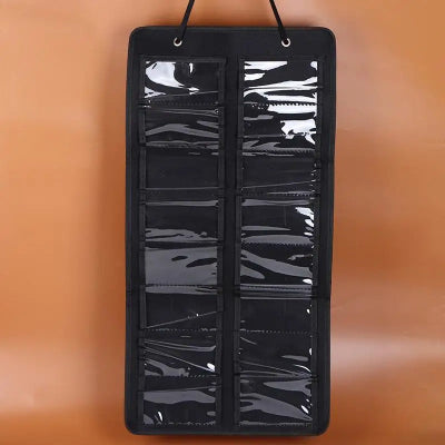 rangement lunette noir en feutre et pvc