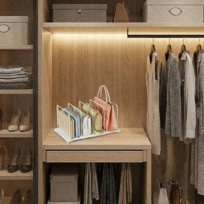 rangement sac à main extensible pose étagère dressing