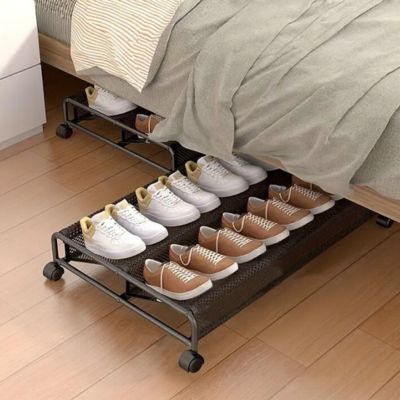rangement sous lit pour chaussures dissimule sous le lit