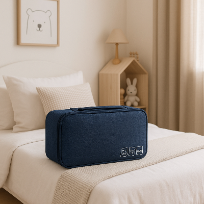rangement valise chambre enfant pratique rangement bodys couches produits hygiènes
