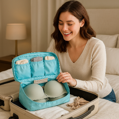 rangement valise femme prépare valise range soutiens-gorge culotte