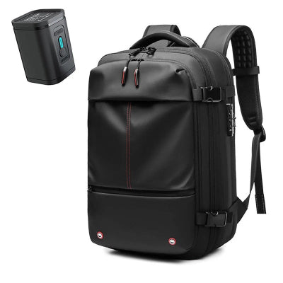 sac a dos voyage avion compression sous vide noir pompe