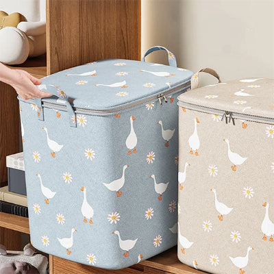 sac de rangement bleu femme prend sac poignée renforcée étagère