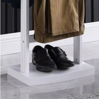 valet de chambre bois blanc pied fixe repose chaussure