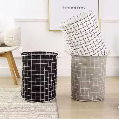 3 panier à linge noir blanc gris chambre chaise