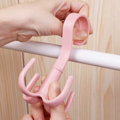 Crochet-cintre-rose-en-pvc-qui-tourne-à- 360°-pour-chambre,-entrée,-buanderie,- -salle-de-bain