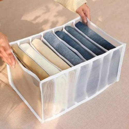 Organisateur de tiroir en tissu jeans rangés