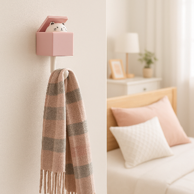 accroché son écharpe crochets muraux dans chambre 