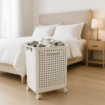 bac a linge pratique remplit habit chambre facile deplace