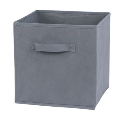 boite de rangement en tissu gris foncé