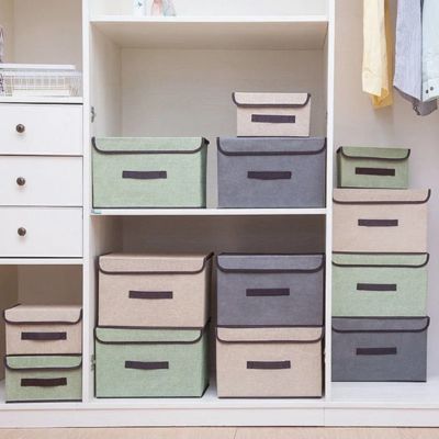 boîte de rangement en tissu range armoire ressenti beau et propre pas stress