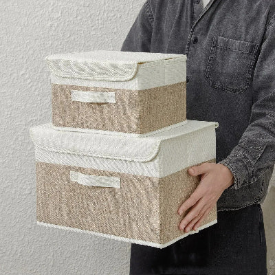 boite de rangement pour vetement beige superpose porte homme
