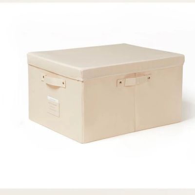 boite de rangement tissu abricot