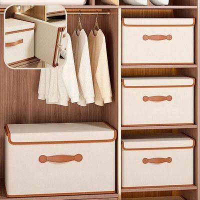 boite de rangement tissu pliable gain de place rendu beau