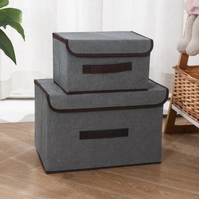 boite de rangement vetement gris taille S et M