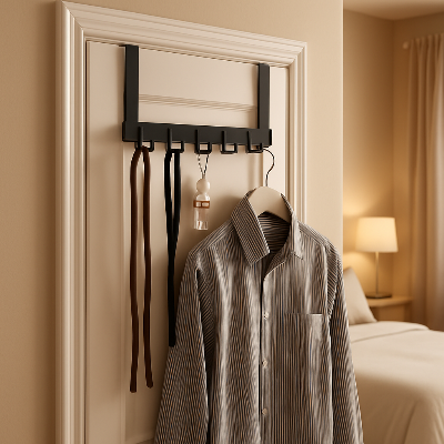 chemise sur crochet de porte dans chambre