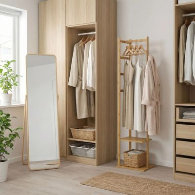 chevalet chambre suspendu robe peignoire dressing miroir