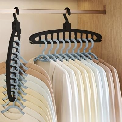cintres gain de place noir plié déplié économise 3/4 penderie