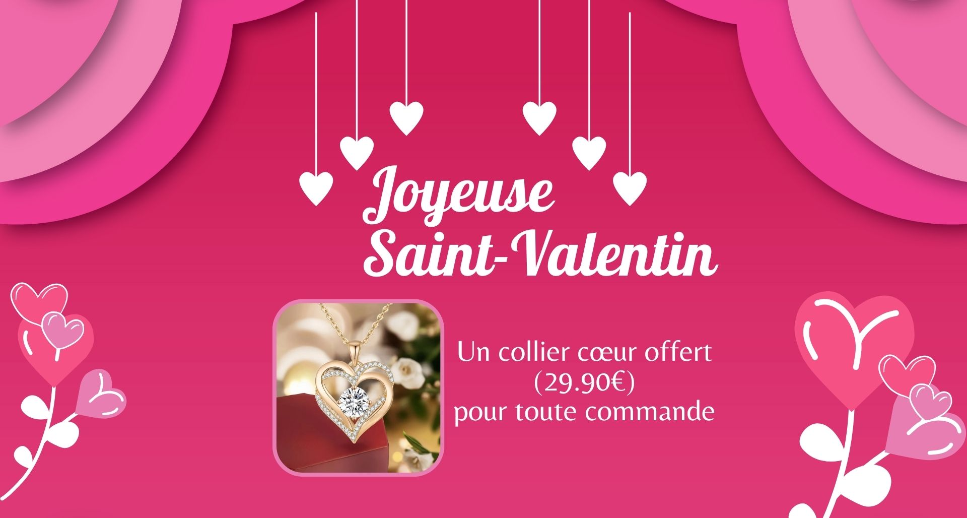 collier coeur offert pour toute commande