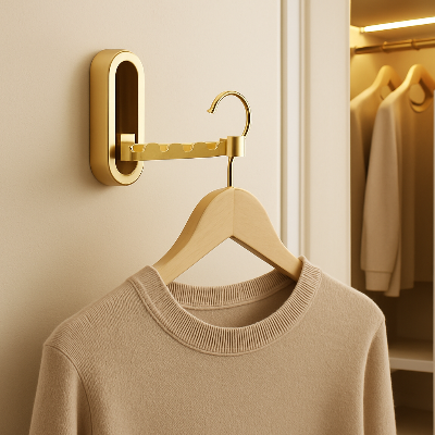 crochet porte manteau dore cintre pull suspendu dressing