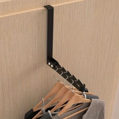 crochet porte noir amovible rangement vertical cintres pulls