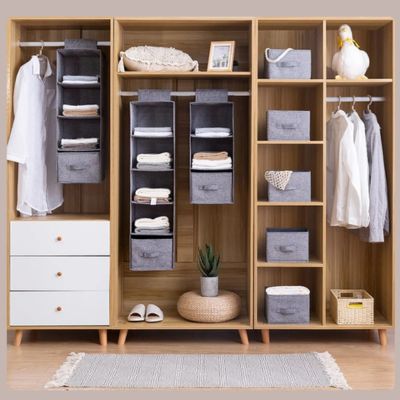 dressing range etagere suspendre trois quatre cinq niveaux optimisation espace