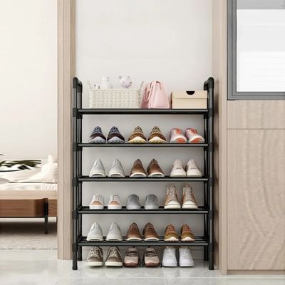 étagère à chaussure 5 niveaux couloir maison