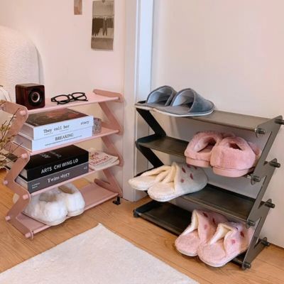étagère à chaussures design gris chaussons livre lunettes étagère chambre