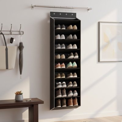 etagere a chaussures suspendu tringle couloir