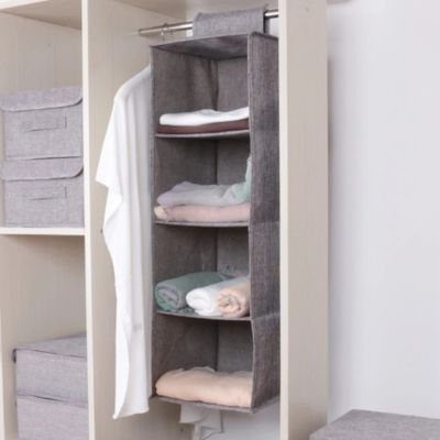 etagere suspendre gris penderie quatre niveaux