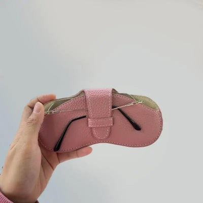 étui à lunettes rose