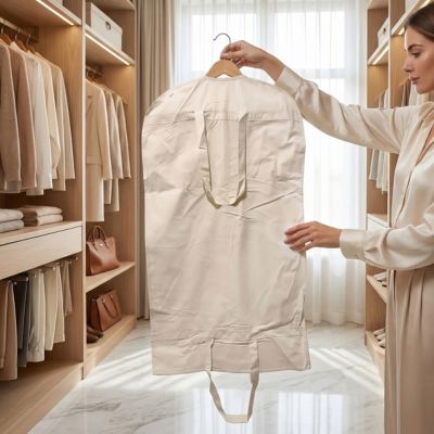 femme range dressing housse vetement voyage