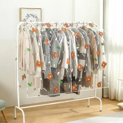 housse pour penderie motif ours sapin transparent penderie blanche