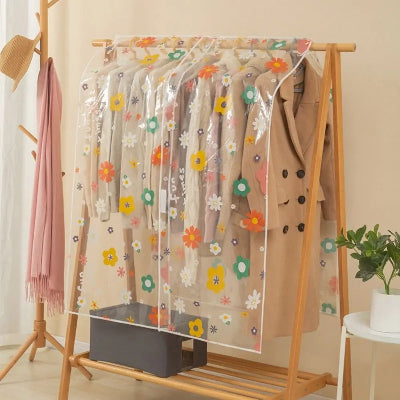 housses penderie vetements 120 cm motif fleur