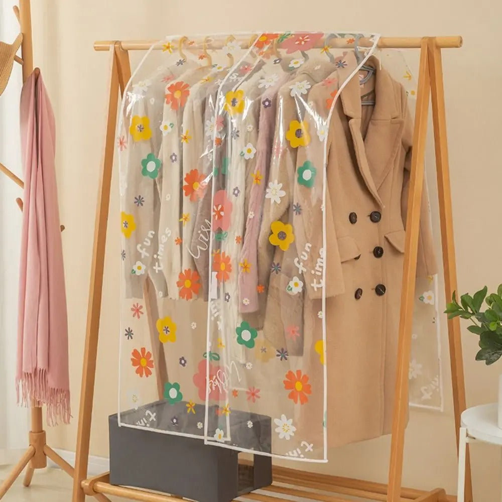 housses penderie vetements 80 cm motif fleur