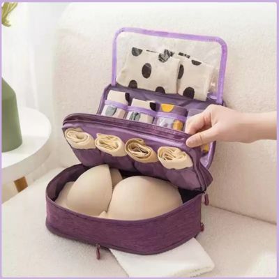 organisateur pour valise femme montre 4 compartiments ouvert